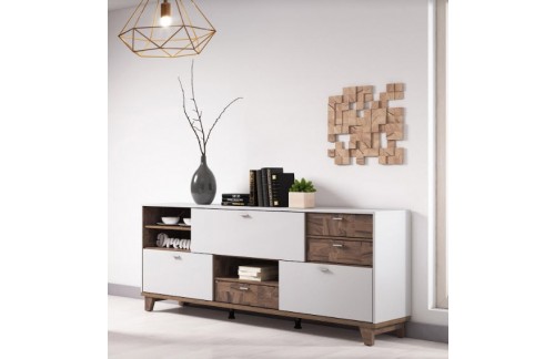 FUNKCIONALNA KOMODA OSLO 3K3S47 - BELA