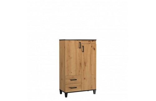 Komoda POLA 15 z vrati in predali, hrast Artisan - HRAST ARTISAN