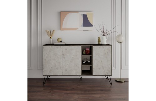 Komoda Relan (Temno rjava/Lagina)