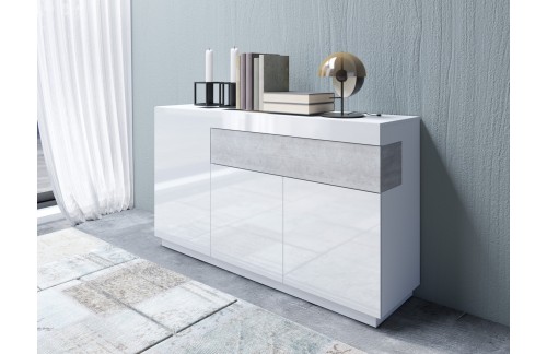 UNIVERZALNA KOMODA STOCKHOLM 150CM BELA/BETON