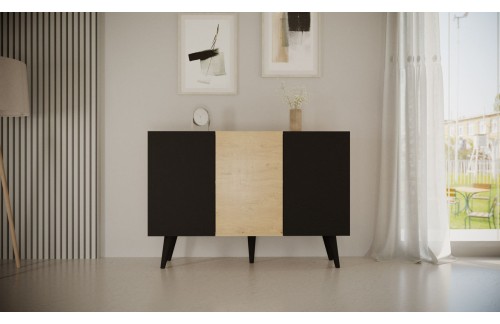 KOMODA TORONTO - HRAST/ČRNA