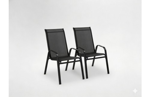 Komplet 2 vrtnih stolov Črnko