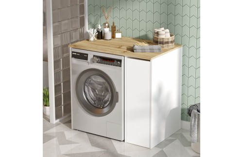 Kopalniška omarica Sivo (Oreh/Bela)