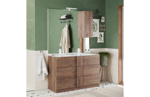 Kopalniška omarica z 3 predali in dvojnim umivalnikom 122x86 JUPITER 433963-T120