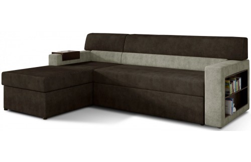 Kotna sedežna garnitura Rico z ležiščem in shrambo