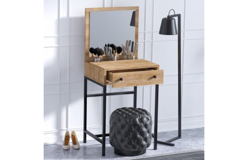 Kozmetična mizica Paron (Hrast/Črna)