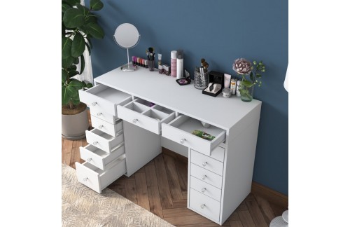 Kozmetična mizica Raner (Bela)