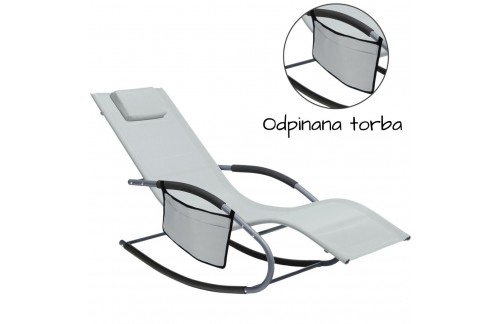 Ležalnik Travino (SVETLO SIVA)