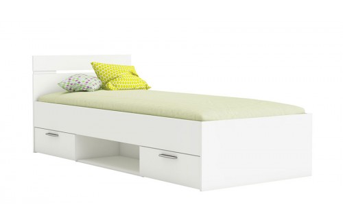 Enojne Postelje: Postelja MICHIGAN 90×200 - BELA