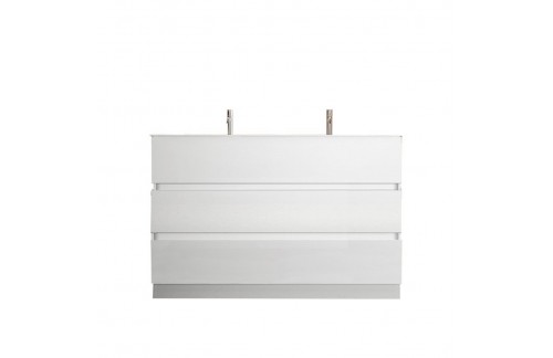 Moderna bela omarica s 3 predali in dvojnim umivalnikom START 439013-T120