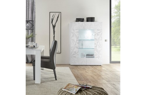 Moderna bela vitrina PRISMA 209099-06