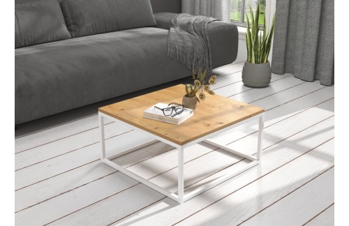 Moderna kavna mizica BELTEN 65x65 cm - BELA