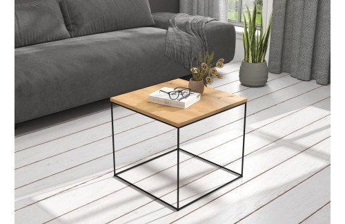 Moderna kavna mizica ELENA 50x50 - ČRNA