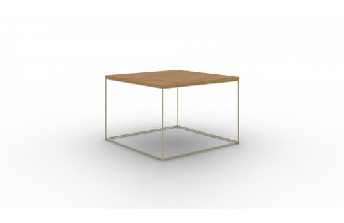 Moderna kavna mizica Roni z žičnatim podnožjem - ZLATA