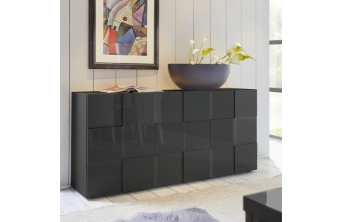 Moderna kredenca s 3 vrati, karo dizajn, 181x84 cm - DAMA 202308-05