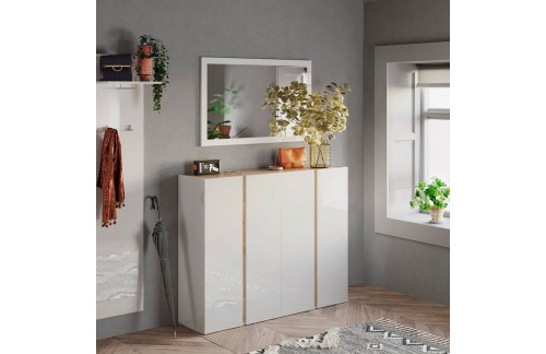 Moderna omara za čevlje z 4 vrati 140x111 FRAME 409089-44K