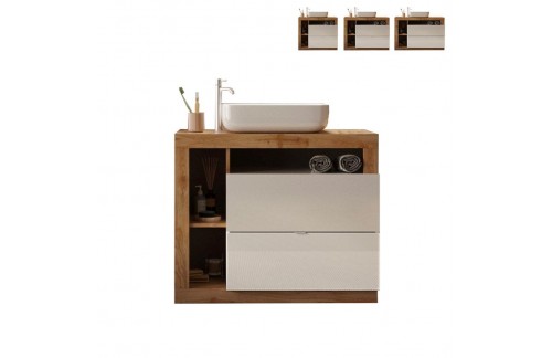 Moderna omarica z 2 predali, 79x50x14 cm - HAMBURG 439030K-T78