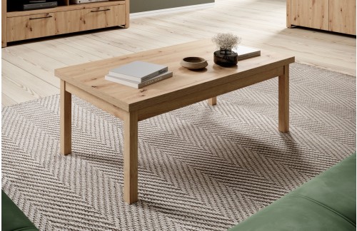 Moderna pravokotna klubska mizica JANEZ, hrast Artisan - HRAST ARTISAN