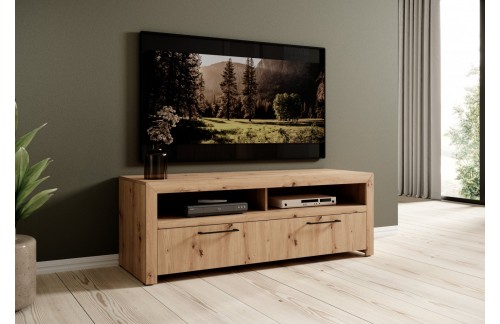 Moderna TV omarica JANEZ v hrastu Artisan - HRAST ARTISAN-ČRNA