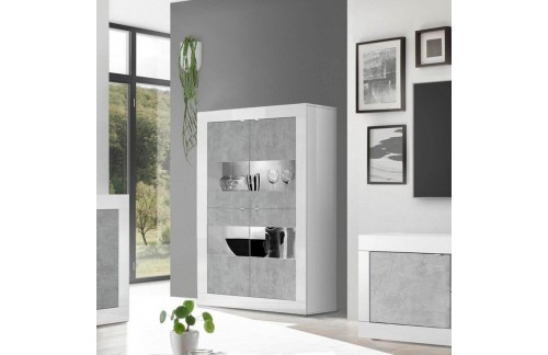 Moderna vitrina z 4 vrati, dolžina 101 cm, višina 162 cm - BASIC 209015-06B