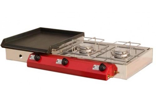 Namizni plinski žar Gorenc, 90x40, Fe plošča, dva kuhalnika, brez nog