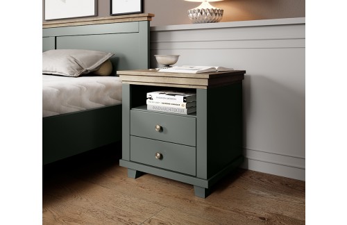 NOČNA OMARICA EVORA - ZELENA/LEFKAS HRAST