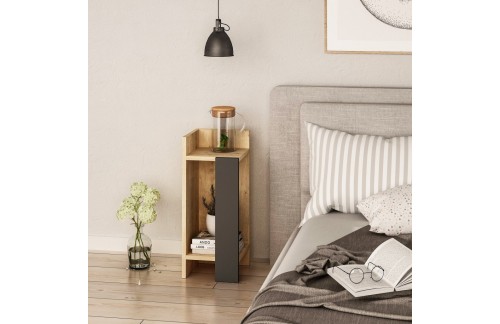 Nočna omarica Ravel (Hrast/Antracit)