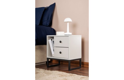 Nočna omarica Telar (Siva/Črna)