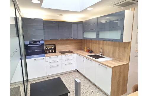 KUHINJA MODERN/HIGHLINE - BELA/GRAFIT EKSPONAT