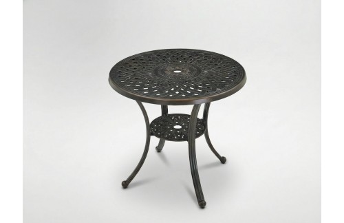 Okrogla vrtna miza Mondrih (antično rjava)