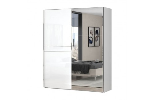 GARDEROBNA OMARA PIANO Z DRSNIMI VRATI IN OGLEDALOM 180 CM (VEČ BARV)