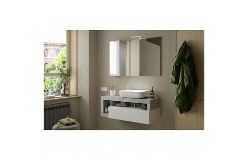 Omarica z ogledalom in LED lučjo HAMBURG 431330-7110P