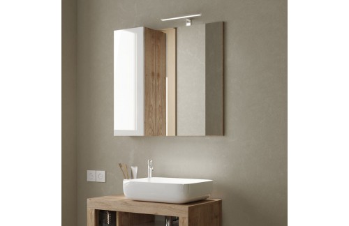Omarica z ogledalom in LED lučjo HAMBURG 432430-778P