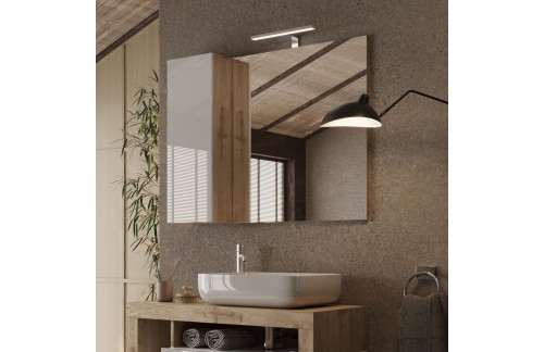 Omarica z ogledalom in LED lučjo HAMBURG 432430-792P