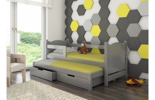 Otroška dvojna postelja CAMPOS z vzmetnicama