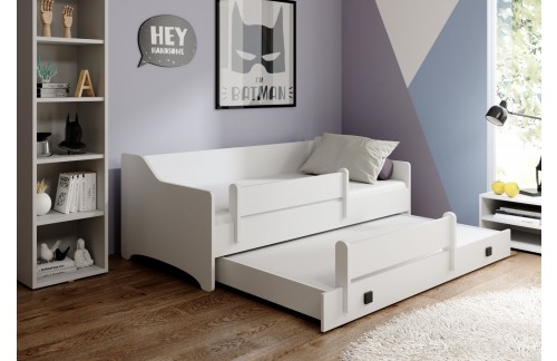 Otroška dvopostelja NAOMI II z ležiščem 160x80 - BELA-SIVA