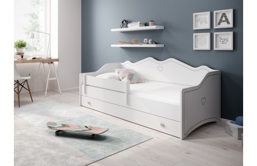 Otroška postelja EMKA z vzmetnico in predalom 160x80