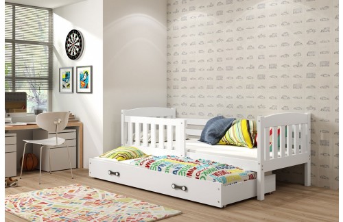 OTROŠKA POSTELJA KUBUS 2 Z DODATNIM LEŽIŠČEM - BELA