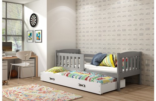 OTROŠKA POSTELJA KUBUS 2 Z DODATNIM LEŽIŠČEM - GRAFIT