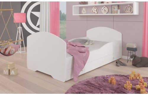 Otroška postelja PEPE PLACE z vzmetnico in predalom 140x70 cm - BELA