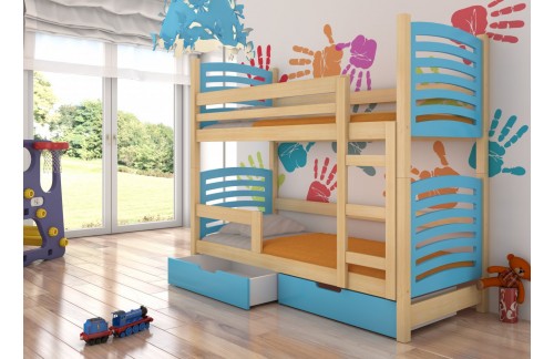 Otroški pograd OSUNA z vzmetnicama in predali - BOR