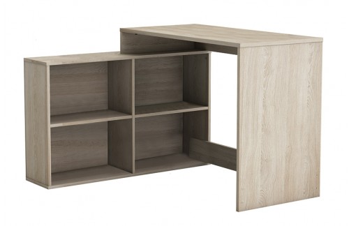 Poškodovana pisalna miza Corner v barvi hrast