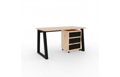 Pisalna miza Iwo I s premičnim predalnikom - HRAST ARTISAN