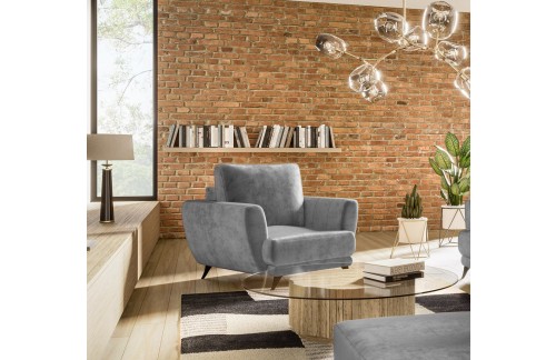 Počivalnik Megis z visokimi nasloni in jeklenimi nogami