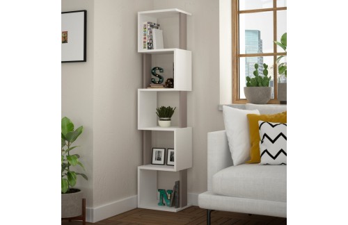 Poličnik Almon (Bela/Svetla mocha)