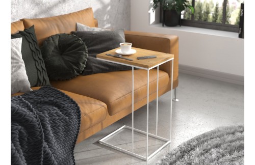 Pomožna mizica DRU v modernem slogu - BELA