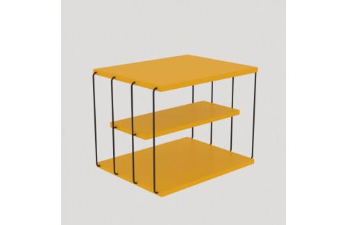 Pomožna mizica Feral (Rumena/Črna)