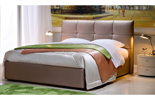 Oblazinjena postelja LORD z dvižnim mehanizmom - 180x200 cm - 03 Krem - Boom - AKCIJA