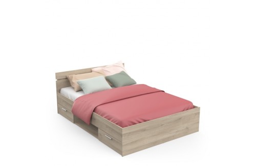 Moderne Postelje Michigan 140x200 - kronberški hrast