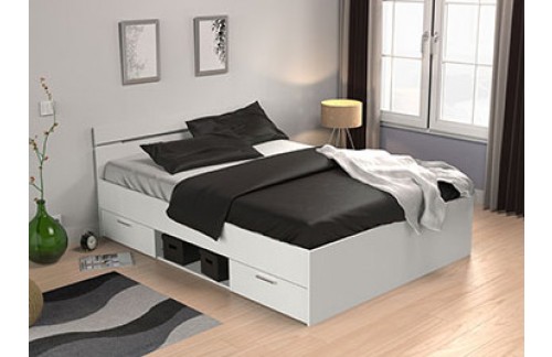 Postelja Michigan 140x200 - bela